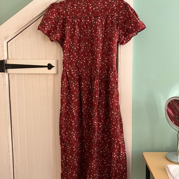 Christy Dawn Simple Dawn Dress in Rouge Rosette size large, red and pink floral - Picture 3 of 8